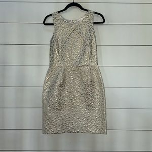 NWT Hutch Gold & Ivory Leopard Print Cocktail Dress